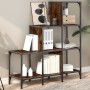 Engineered wood and smoked oak metal shelf 92x30x102 cm by , Bookcases and shelves - Ref: Foro24-845438, Price: 65,73 €, Disc...