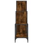 Engineered wood and smoked oak metal shelf 92x30x102 cm by , Bookcases and shelves - Ref: Foro24-845438, Price: 65,73 €, Disc...