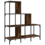 Engineered wood and smoked oak metal shelf 92x30x102 cm by , Bookcases and shelves - Ref: Foro24-845438, Price: 65,73 €, Disc...