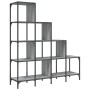 Wood and gray Sonoma metal engineering shelf 122x30x132 cm by , Bookcases and shelves - Ref: Foro24-845444, Price: 94,46 €, D...