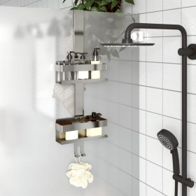 304 brushed stainless steel hanging shower caddy by , Shelves - Ref: Foro24-4004903, Price: 36,99 €, Discount: %