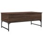 Mesa de centro madera ingeniería metal roble marrón 100x50x40cm de , Mesas de centro - Ref: Foro24-845380, Precio: 76,15 €, D...