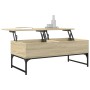 Mesa de centro madera ingeniería metal roble Sonoma 100x50x40cm de , Mesas de centro - Ref: Foro24-845377, Precio: 73,10 €, D...