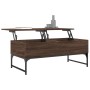 Engineered wood and metal oak brown coffee table 100x50x40cm by , Coffee table - Ref: Foro24-845380, Price: 76,15 €, Discount: %