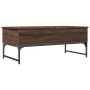 Mesa de centro madera ingeniería metal roble marrón 100x50x40cm de , Mesas de centro - Ref: Foro24-845380, Precio: 76,15 €, D...