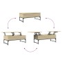 Mesa de centro madera ingeniería metal roble Sonoma 100x50x40cm de , Mesas de centro - Ref: Foro24-845377, Precio: 73,10 €, D...