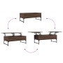 Mesa de centro madera ingeniería metal roble marrón 100x50x40cm de , Mesas de centro - Ref: Foro24-845380, Precio: 76,15 €, D...