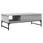 Engineered wood and gray Sonoma metal coffee table 100x50x35 cm by , Coffee table - Ref: Foro24-845394, Price: 80,95 €, Disco...