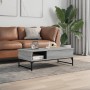 Engineered wood and gray Sonoma metal coffee table 100x50x35 cm by , Coffee table - Ref: Foro24-845394, Price: 80,95 €, Disco...