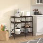 Kitchen shelf made of brown metal and engineered wood, measuring 90x40x84 cm. by , Kitchen utensil containers - Ref: Foro24-8...