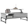 Engineered wood and gray Sonoma metal coffee table 100x50x35 cm by , Coffee table - Ref: Foro24-845394, Price: 80,95 €, Disco...