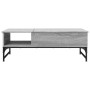 Engineered wood and gray Sonoma metal coffee table 100x50x35 cm by , Coffee table - Ref: Foro24-845394, Price: 80,95 €, Disco...