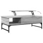 Engineered wood and gray Sonoma metal coffee table 100x50x35 cm by , Coffee table - Ref: Foro24-845394, Price: 80,95 €, Disco...