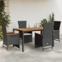 Set de muebles jardín 5 pzas con cojines ratán sintético negro de , Conjuntos de jardín - Ref: Foro24-3277510, Precio: 612,97...