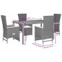 5-piece garden furniture set with black synthetic rattan cushions by , Garden sets - Ref: Foro24-3277510, Price: 612,97 €, Di...