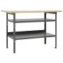 Gray steel workbench 120x60x85 cm by vidaXL, Work tables - Ref: Foro24-145344, Price: 167,94 €, Discount: %