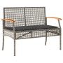 4-piece garden dining set with gray PE rattan cushions by , Garden sets - Ref: Foro24-3213576, Price: 392,52 €, Discount: %