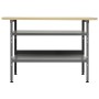 Gray steel workbench 120x60x85 cm by vidaXL, Work tables - Ref: Foro24-145344, Price: 167,94 €, Discount: %