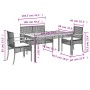 4-piece garden dining set with gray PE rattan cushions by , Garden sets - Ref: Foro24-3213576, Price: 392,52 €, Discount: %