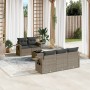 6-piece garden furniture set with gray synthetic rattan cushions by , Garden sets - Ref: Foro24-3219899, Price: 465,43 €, Dis...