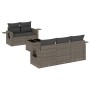 Set de muebles de jardín 6 pzas y cojines ratán sintético gris de , Conjuntos de jardín - Ref: Foro24-3219899, Precio: 479,79...