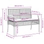 4-piece garden dining set with gray PE rattan cushions by , Garden sets - Ref: Foro24-3213576, Price: 392,52 €, Discount: %