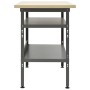 Gray steel workbench 120x60x85 cm by vidaXL, Work tables - Ref: Foro24-145344, Price: 167,94 €, Discount: %