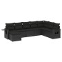 Set aus 8-teiligen Gartensofas und Kissen Kunstrattan schwarz von , Gartensets - Ref: Foro24-3220554, Preis: 499,38 €, Rabatt: %