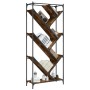 Engineered wood and smoked oak metal shelf 79x30x180 cm by , Bookcases and shelves - Ref: Foro24-845433, Price: 98,07 €, Disc...