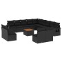 Set sofás de jardín 14 pzas con cojines ratán sintético negro de , Sofás modulares de exterior - Ref: Foro24-3224816, Precio:...