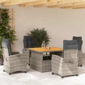 5-piece garden dining set with gray synthetic rattan cushions by , Garden sets - Ref: Foro24-3277401, Price: 778,53 €, Discou...