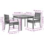 Set comedor de jardín 3 pzas con cojines ratán sintético negro de , Conjuntos de jardín - Ref: Foro24-3213560, Precio: 232,82...