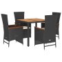 Set de muebles jardín 5 pzas con cojines ratán sintético negro de , Conjuntos de jardín - Ref: Foro24-3277504, Precio: 584,48...