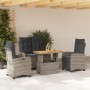 4-teiliges Garten-Esszimmerset mit grauen PE-Rattankissen von , Gartensets - Ref: Foro24-3277408, Preis: 578,15 €, Rabatt: %