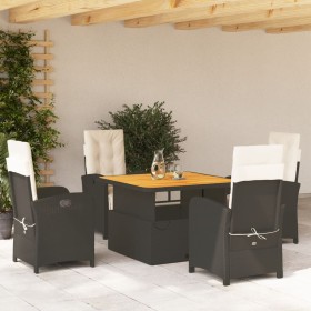 5-teiliges Gartenmöbel-Set mit Kissen synthetisches Rattan schwarz von , Gartensets - Ref: Foro24-3277318, Preis: 676,58 €, R...