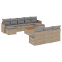 Garden sofa set with beige mixed cushions 11 pieces PE rattan by , Garden sets - Ref: Foro24-3226395, Price: 653,04 €, Discou...