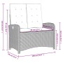 4-piece garden dining set with gray PE rattan cushions by , Garden sets - Ref: Foro24-3277345, Price: 623,49 €, Discount: %