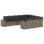 Set mit 10 Gartensofas mit Kissen synthetisches Rattangrau von , Gartensets - Ref: Foro24-3255427, Preis: 666,21 €, Rabatt: %