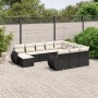 Garden sofa set 11 pieces and black synthetic rattan cushions by , Garden sets - Ref: Foro24-3257519, Price: 639,45 €, Discou...