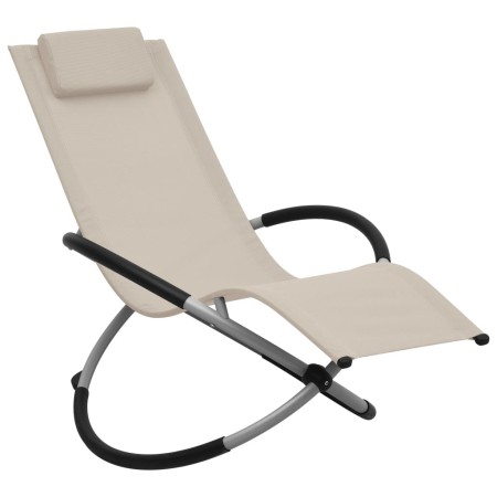 Children's lounge chair, steel, cream color by vidaXL, Loungers - Ref: Foro24-47794, Price: 83,49 €, Discount: %