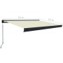 Toldo de carrete manual color crema 350x250 cm de , Toldos - Ref: Foro24-3052702, Precio: 601,99 €, Descuento: %