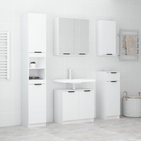 Juego de armarios de baño 5 piezas madera contrachapada blanco de , Muebles de baño - Ref: Foro24-3115852, Precio: 317,78 €, ...