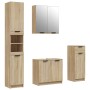 Juego de muebles de baño 4 pzas madera ingeniería roble Sonoma de , Muebles de baño - Ref: Foro24-3115886, Precio: 272,99 €, ...