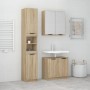 Sonoma oak plywood 3-piece bathroom furniture set by , Bathroom furniture - Ref: Foro24-3115878, Price: 215,80 €, Discount: %