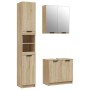 Sonoma oak plywood 3-piece bathroom furniture set by , Bathroom furniture - Ref: Foro24-3115878, Price: 215,80 €, Discount: %