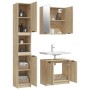 Sonoma oak plywood 3-piece bathroom furniture set by , Bathroom furniture - Ref: Foro24-3115878, Price: 215,80 €, Discount: %