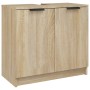 Sonoma oak plywood 3-piece bathroom furniture set by , Bathroom furniture - Ref: Foro24-3115878, Price: 215,80 €, Discount: %