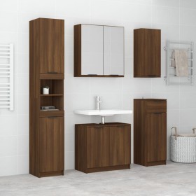 Bathroom furniture set 5 pieces oak brown plywood by , Bathroom furniture - Ref: Foro24-3115859, Price: 305,03 €, Discount: %