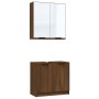 Set de muebles de baño 2 pzas madera de ingeniería marrón roble de , Muebles de baño - Ref: Foro24-3115867, Precio: 121,07 €,...