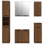 Set de muebles de baño 5 pzas madera contrachapada marrón roble de , Muebles de baño - Ref: Foro24-3115859, Precio: 305,03 €,...